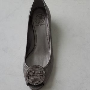 Tory Burch silver shoes